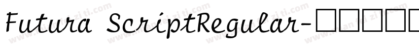 Futura ScriptRegular字体转换
